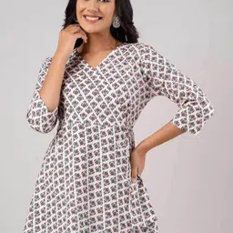 Rangun Floral Print Roll-Up Sleeves Top-image-60