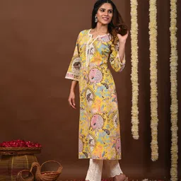 Rimeline Women Ethnic Motifs Printed Kurta-35