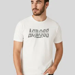 SUN 'N' SUMMER Typography Printed Round Neck Short Sleeves Cotton T-shirt-image-63