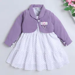 The Magic Wand Girls Polka Dot Printed Fit & Flare Dress-image-1