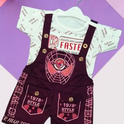 BAESD Infants Printed Dungaree With T-Shirt-24