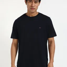 Tommy Hilfiger Men Solid Round Neck Cotton T-shirt-image-38