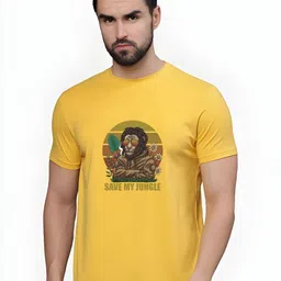 KaamBhari Graphic Printed Round Neck Regular Fit Cotton T-shirt-picture-22