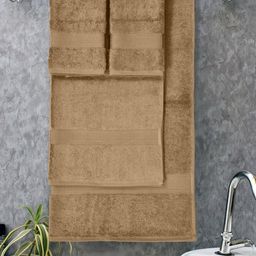 BOMBAY DYEING Beige 4 Pieces Pure Cotton 550 GSM Towel Set-11