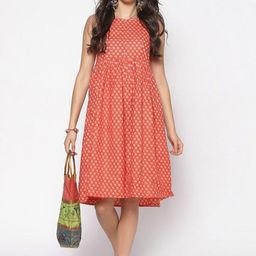 Sera Ethnic Motifs Print Fit & Flare Dress-25