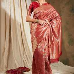 DEVATITHI Woven Design Zari Banarasi Saree-picture-57
