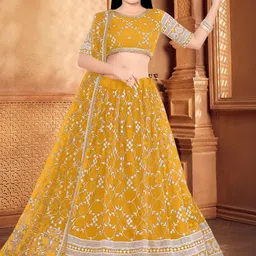 F Plus Fashion Net Semi-Stitched Lehenga Choli-picture-32