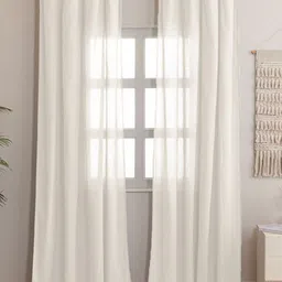 HOMEMONDE White Set of 2 Sheer Window Curtain-50
