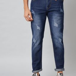 DAKWINS Men Low Distress Light Fade Jeans-image-56