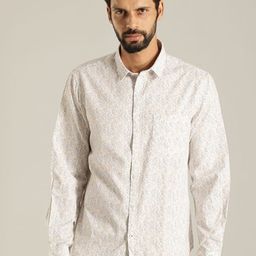 Indian Terrain Men Slim Fit Floral Opaque Printed Casual Shirt-picture-40