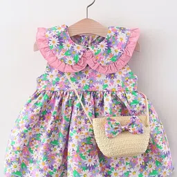 LULU & SKY Floral Print Flutter Sleeve Fit & Flare Dress-picture-15