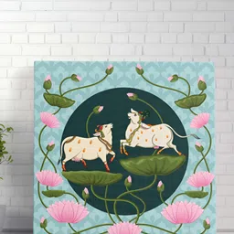 Aura Blue And Green Canvas Wall Paintings-72
