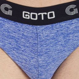 GOTO Pack Of 2 Mid-Rise Basic Briefs Melange lycra outer elastic AIR LGREY2Ps image 4