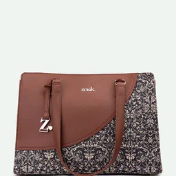 ZOUK Printed Structured Tote Bag image 2