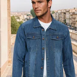 Kotty Men Solid Denim Jacket-35