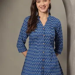 JANAKDULARI CREATION Floral Print Cotton Top-image-78