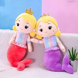 Mermaid Princess Soft toy Combo 2 Pcs big size doll for girls water Mermaid - 40 cm-13