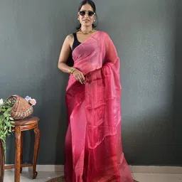 KAYOMMI Ombre Pure Georgette Saree-picture-7