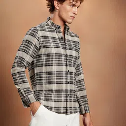 Campus Sutra Men Comfort Multi Stripes Checked Casual Shirt-image-88