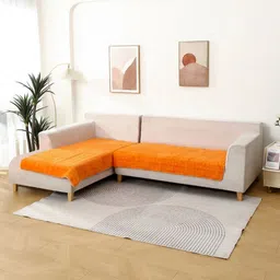 HOKIPO Plush Fabric Plush Sofa Cover 3 Seater And 2 Seater-picture-4