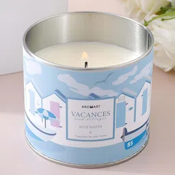 Ekhasa White Soy Wax Blue Water Scented Jar Candle-image-86