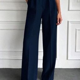 Next One Women Regular Fit Smart High-Rise Easy Wash Pleated Trousers-image-48
