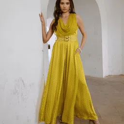 Pallavi Jaipur Cowl Neck Printed Jumpsuit-image-47