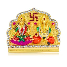 Kulin Metal Goddess Maa Laxmi & Lord Ganesha Idol-image-10
