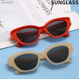 AUGEN Unisex Black Lens & Green Oval Sunglasses with-image-13