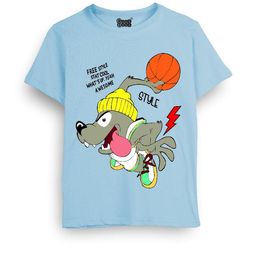 Cooldesi Kids-Unisex Blue Cotton Tshirts-image-99