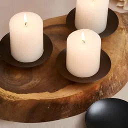 TIED RIBBONS Black Set of 4 Candle Holder-24