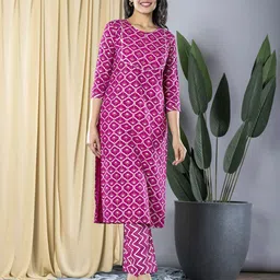 Jaitpuriya Women Ethnic Motifs Printed Regular Gotta Patti Kurta with Trousers-picture-36
