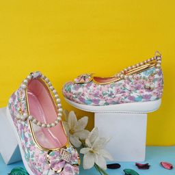 BAESD Girls Foral Printed Party Flatform Peep Toes-picture-44