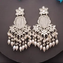 Anouk Gold-Plated Brass Artificial Beads Drop Earrings-picture-38