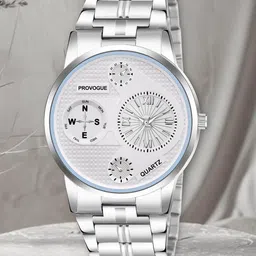Provogue Men Brass Patterned Wrap Around Straps Analogue Watch PR-GR025-SLV-CH-19