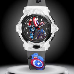 ON TIME OCTUS Unisex Kids Printed Dial & Straps Analogue Watch KD-133 BLACK CAPTAIN-35