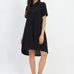 Color Cocktail Women Shirt Style Dress-image-6