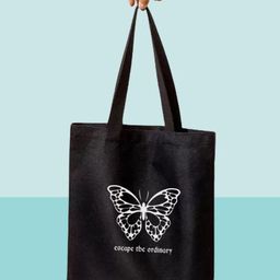 the sack co Black Cotton Tote Bag-image-49
