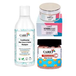 CARET ORGANIC Set Of 3 Body Lotion 250ml & Vit C Scrub 100g & Daily Cream 50 g-38