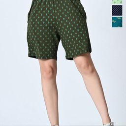 BAESD Women Printed High-Rise Shorts-image-88