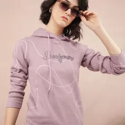Crimsoune Club Women Printed Hooded Sweatshirt-image-79