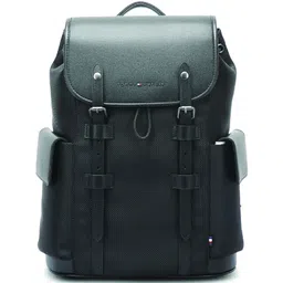 Tommy Hilfiger Unisex Solid Flap Pocket Backpack-1