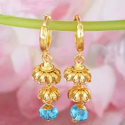 Vighnaharta Gold-Plated Contemporary Jhumkas Earrings-picture-58