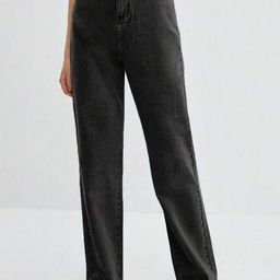 RIVI Women Jean Boyfriend Fit High-Rise Acid Wash Stretchable Jeans-image-62
