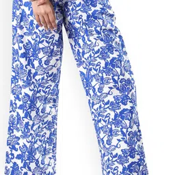 FUNKRAFTS Women Floral Printed Mid-Rise Cotton Lounge Pant-image-14