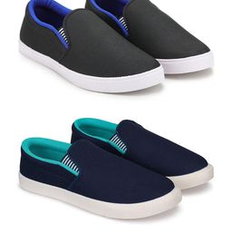 Spotwalk Men Set Of 2 Round Toe Slip-On Sneakers-image-53