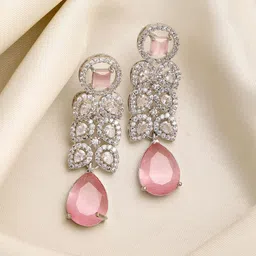 ZENEME Leaf Shaped Drop Earrings-17