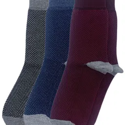 Mint & Oak Men Pack Of 3 Patterned Above Ankle Length Socks image 2