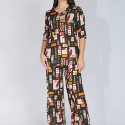 FIMS Abstract Printed Tunic & Palazzo Co-Ords-12