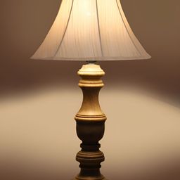Aura Off White Wood Contemporary Frusturical Shaped Table Lamp-image-66